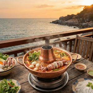 Lẩu mực ống trứng cù lao chua cay